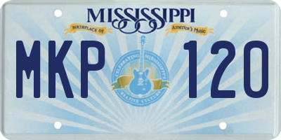 MS license plate MKP120