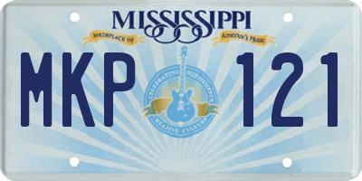 MS license plate MKP121