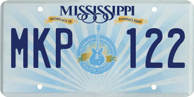 MS license plate MKP122