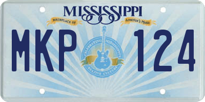 MS license plate MKP124