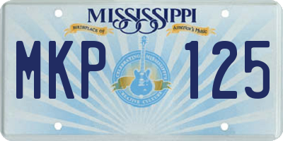 MS license plate MKP125