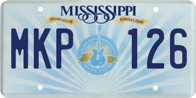 MS license plate MKP126