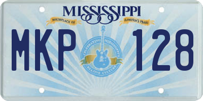 MS license plate MKP128