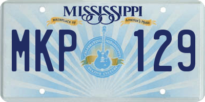 MS license plate MKP129