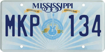MS license plate MKP134