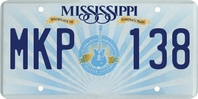 MS license plate MKP138