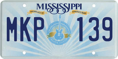 MS license plate MKP139