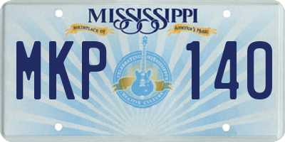 MS license plate MKP140