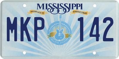 MS license plate MKP142