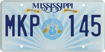 MS license plate MKP145