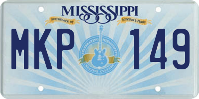 MS license plate MKP149