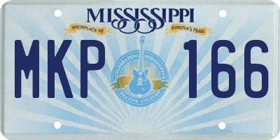 MS license plate MKP166