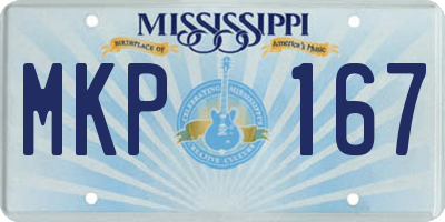 MS license plate MKP167