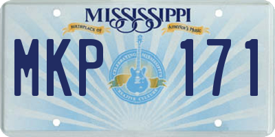 MS license plate MKP171