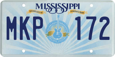 MS license plate MKP172