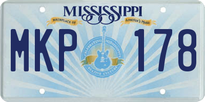 MS license plate MKP178