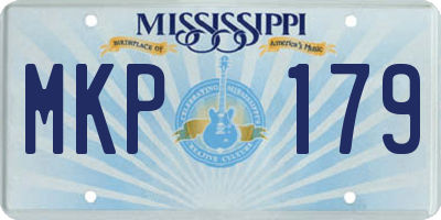 MS license plate MKP179