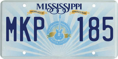 MS license plate MKP185
