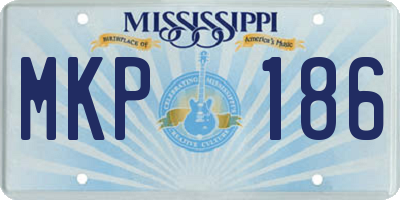 MS license plate MKP186