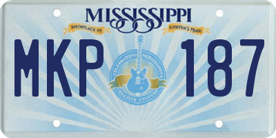 MS license plate MKP187