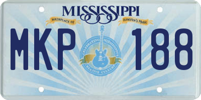 MS license plate MKP188