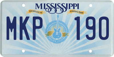 MS license plate MKP190