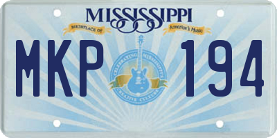 MS license plate MKP194