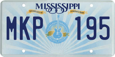MS license plate MKP195