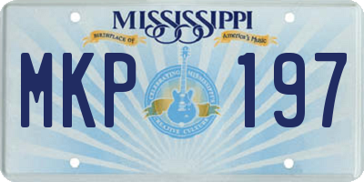MS license plate MKP197