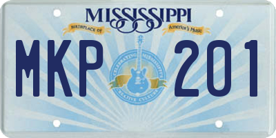 MS license plate MKP201