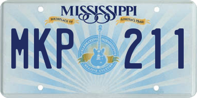 MS license plate MKP211