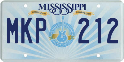MS license plate MKP212