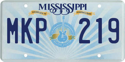 MS license plate MKP219
