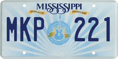 MS license plate MKP221