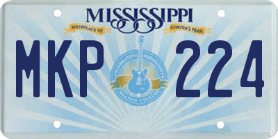 MS license plate MKP224