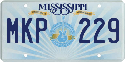 MS license plate MKP229
