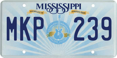 MS license plate MKP239