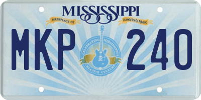 MS license plate MKP240