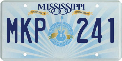 MS license plate MKP241