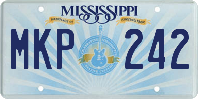 MS license plate MKP242