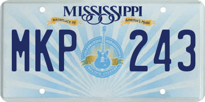 MS license plate MKP243