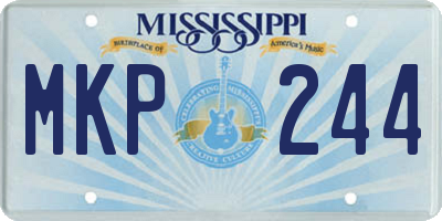 MS license plate MKP244