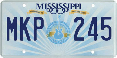 MS license plate MKP245