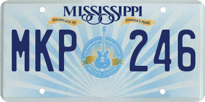 MS license plate MKP246