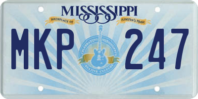 MS license plate MKP247