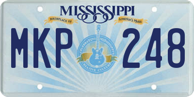 MS license plate MKP248