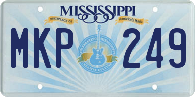 MS license plate MKP249