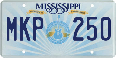 MS license plate MKP250