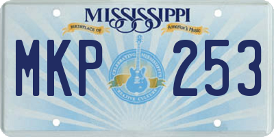 MS license plate MKP253