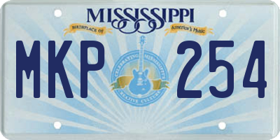 MS license plate MKP254